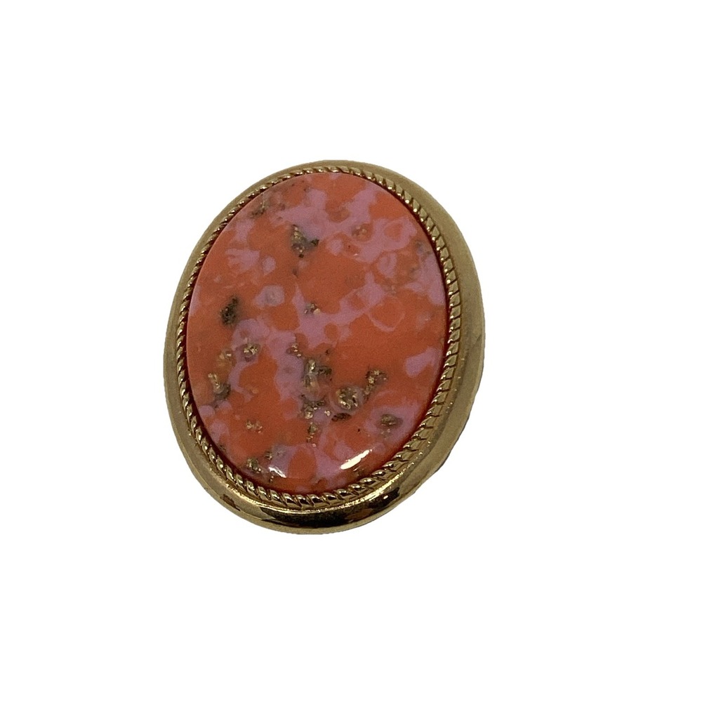 Vintage Sarah Coventry 1974 Coraline Confetti Brooch Gold Tone